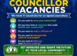 Smith’s Wood Parish Council poster announcing 4 parish councillor vacancies and application details.
